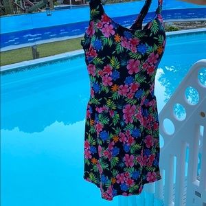 Woman Within one piece bathing suit